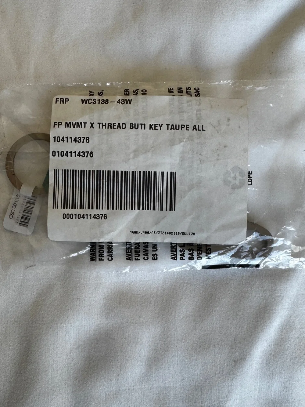 Extremely RARE color NWT Free People x Thread collab buti keychain key clip